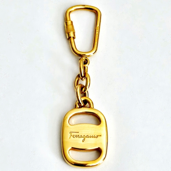 Salvatore Ferragamo Gold-color Bag Charm/Key Chain